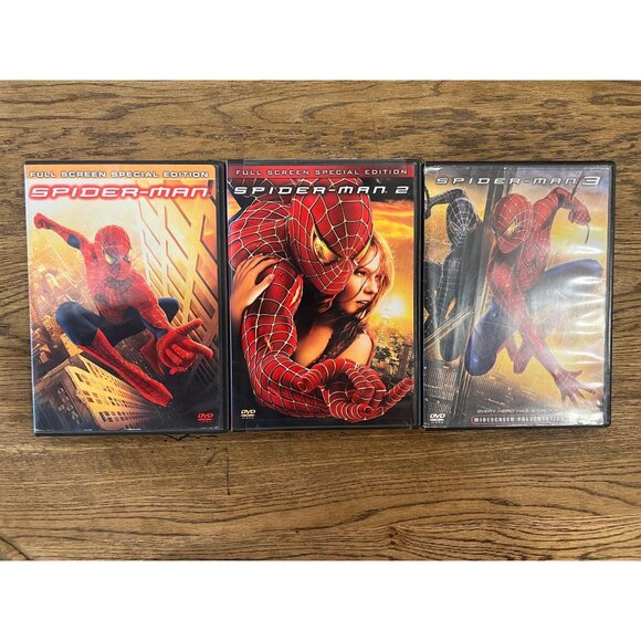 Spider-Man Trilogy Full Screen Special Edition DVDs Marvel Movies Pre-Owned - Picture 1 of 3